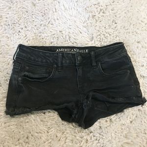 Black Jean shorts